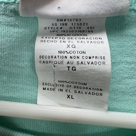 Champion T Shirt Mens Size XL Light Blue Big Patch Logo Short Sleeve EUC - Picture 8 of 11